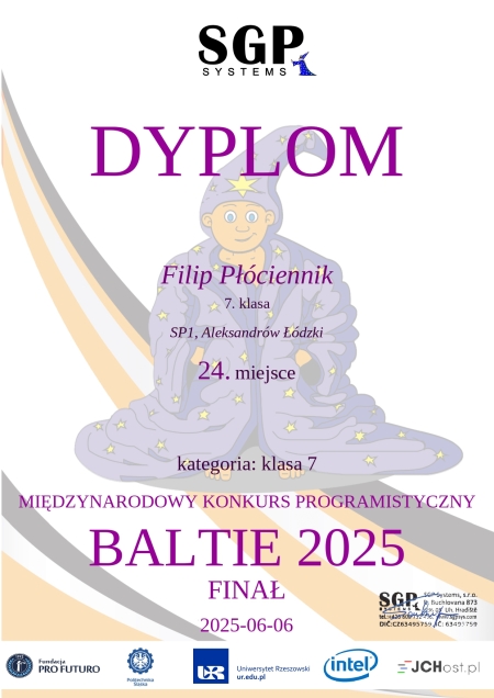Wyniki finału Międzynarodowego Konkursu Programistycznego Baltie 2025 – najwyższ...