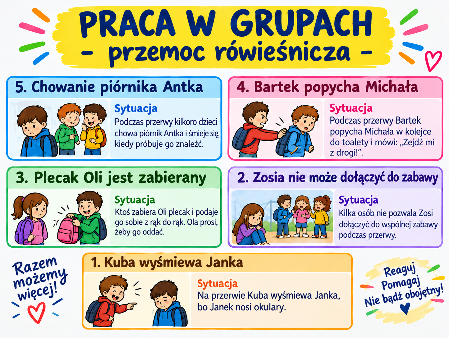 Klasa 2 c mówi stop przemocy rówieśniczej 